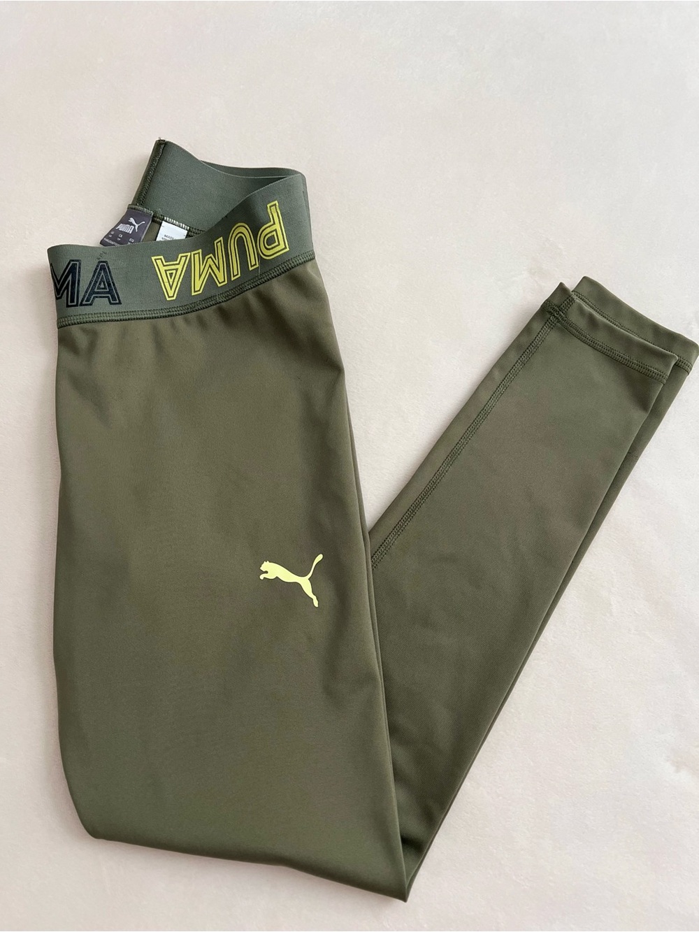 Puma Modern Sports Olive Green Leggings Size XS